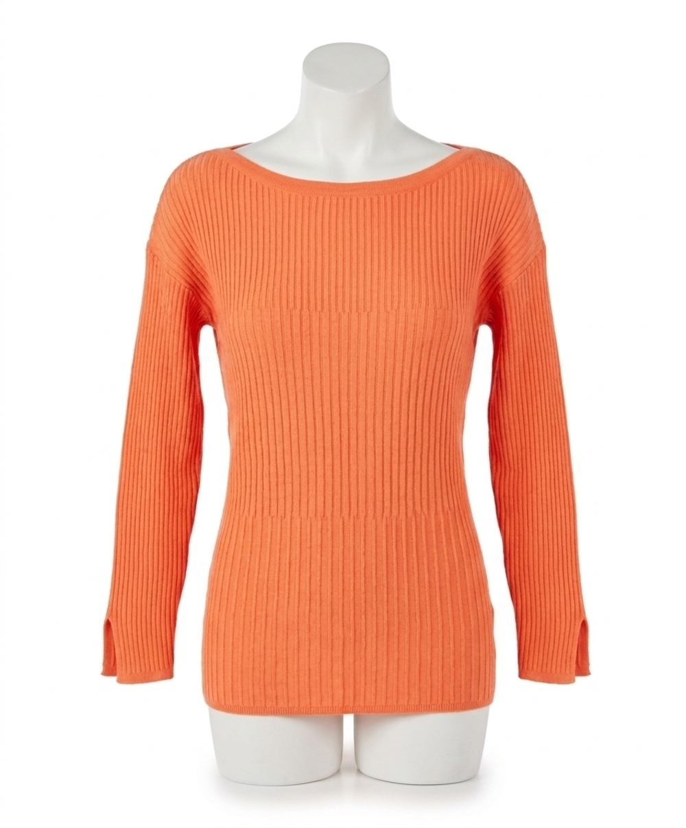 NEW ANGEL APPAREL ribbed crew neck top in melon
